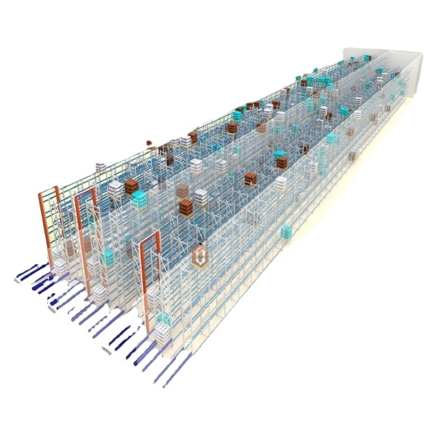 Sistema de estantes automáticas com economia de espaço Miniload para papelão