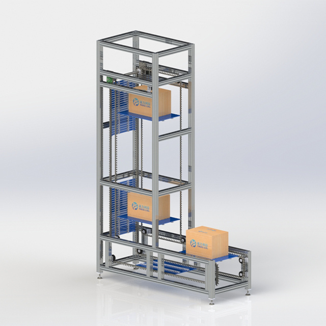 Transportador elevador para sistema de transporte Warahouse