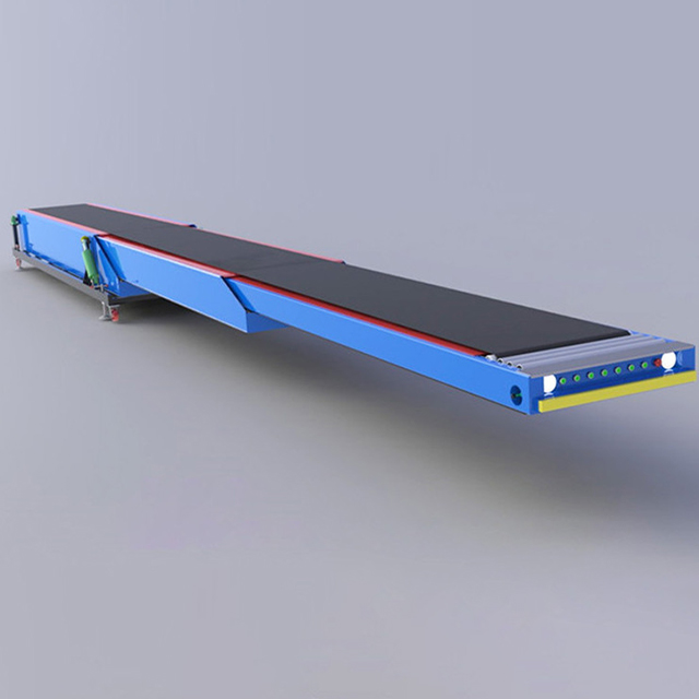 Carga e descarga de caminhão de contêiner transportador de correia telescópica