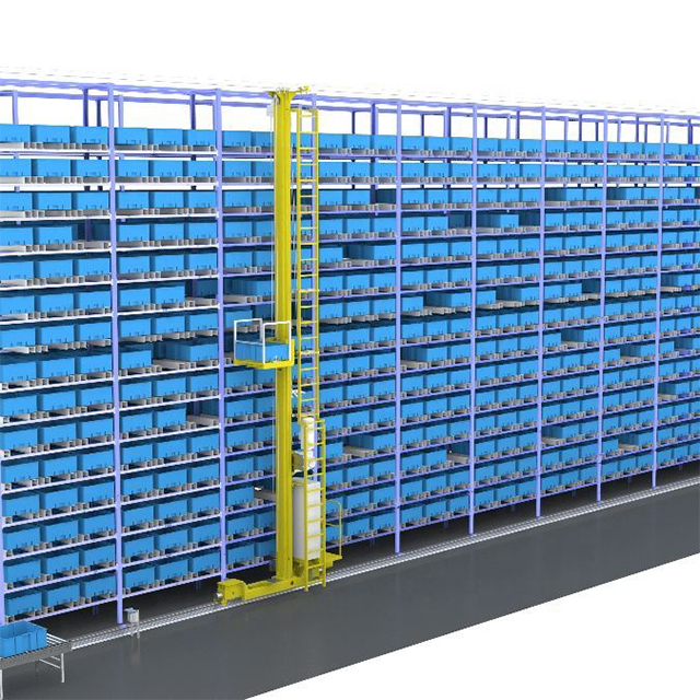 Sistema de estantes automáticas com economia de espaço Miniload para papelão