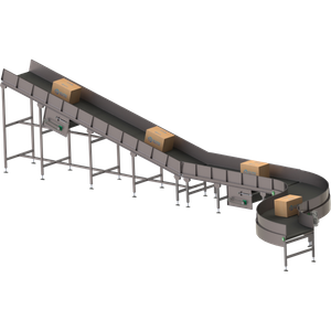 Sistema transportador de correia para sistema de transporte de comércio eletrônico postal