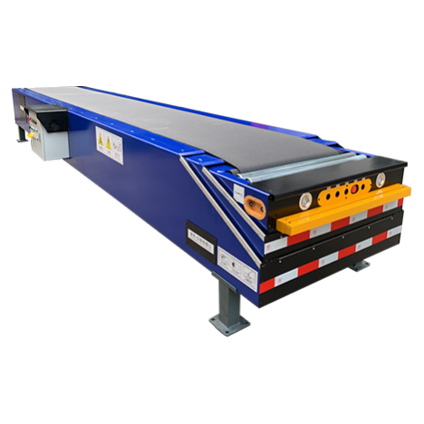 Carga e descarga de caminhão de contêiner transportador de correia telescópica